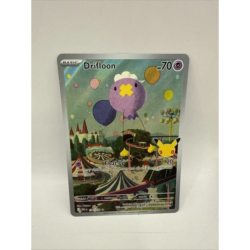 Pokemon Drifloon 136/128 30th anniversary Celebration IR IN HAND Fast Ship
